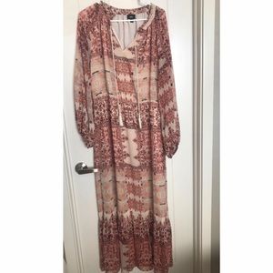 Flowy boho floor length dress